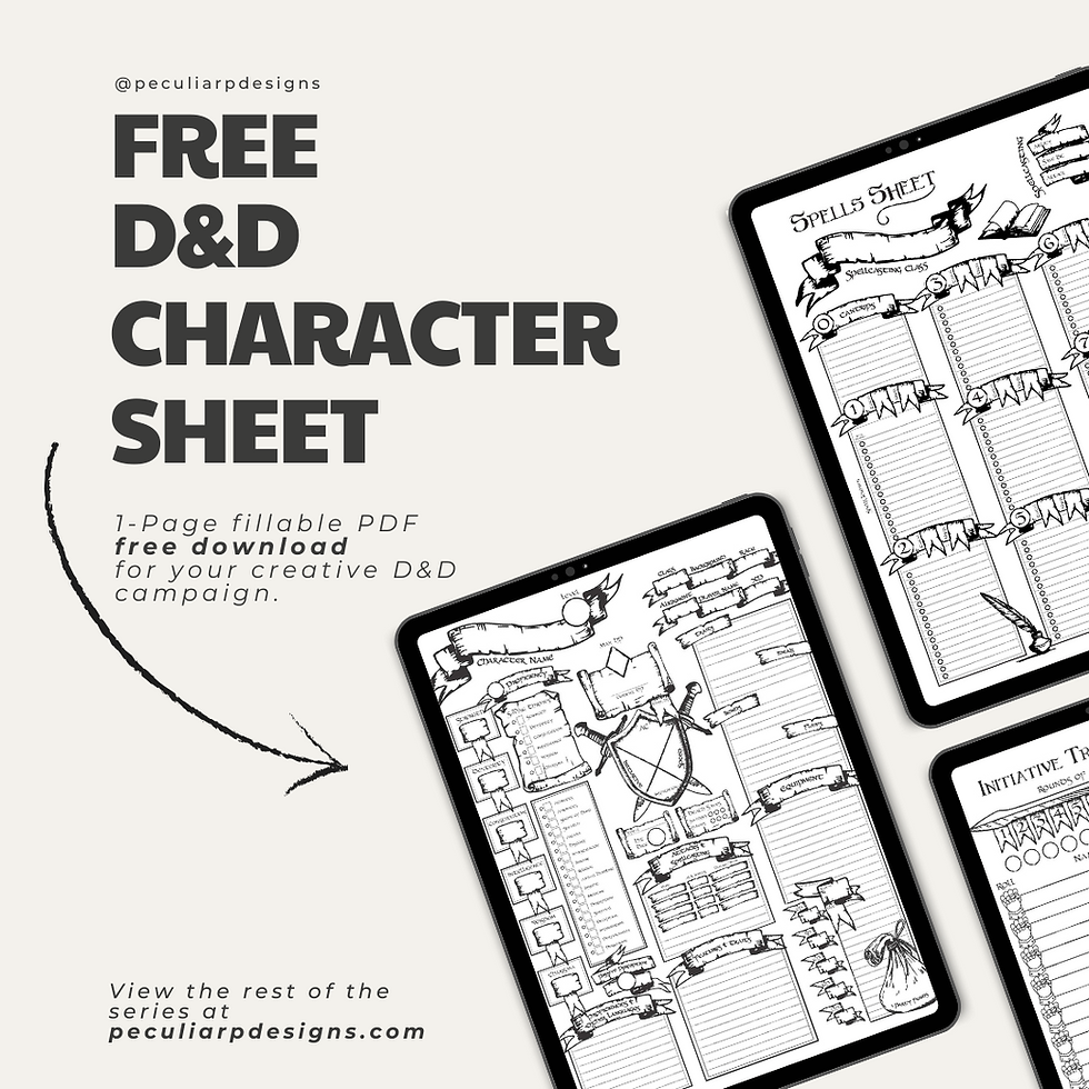 Dnd Character Sheet Printable Pdf Free