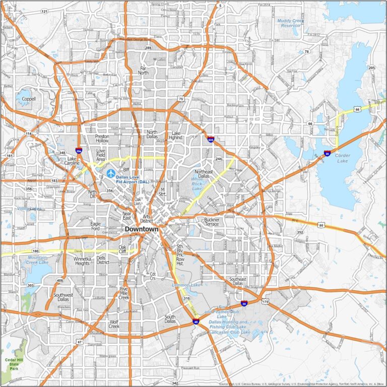 Dallas Neighborhood Map GIS Geography