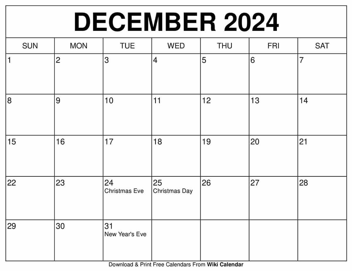 December 2025 Calendar Printable Templates More