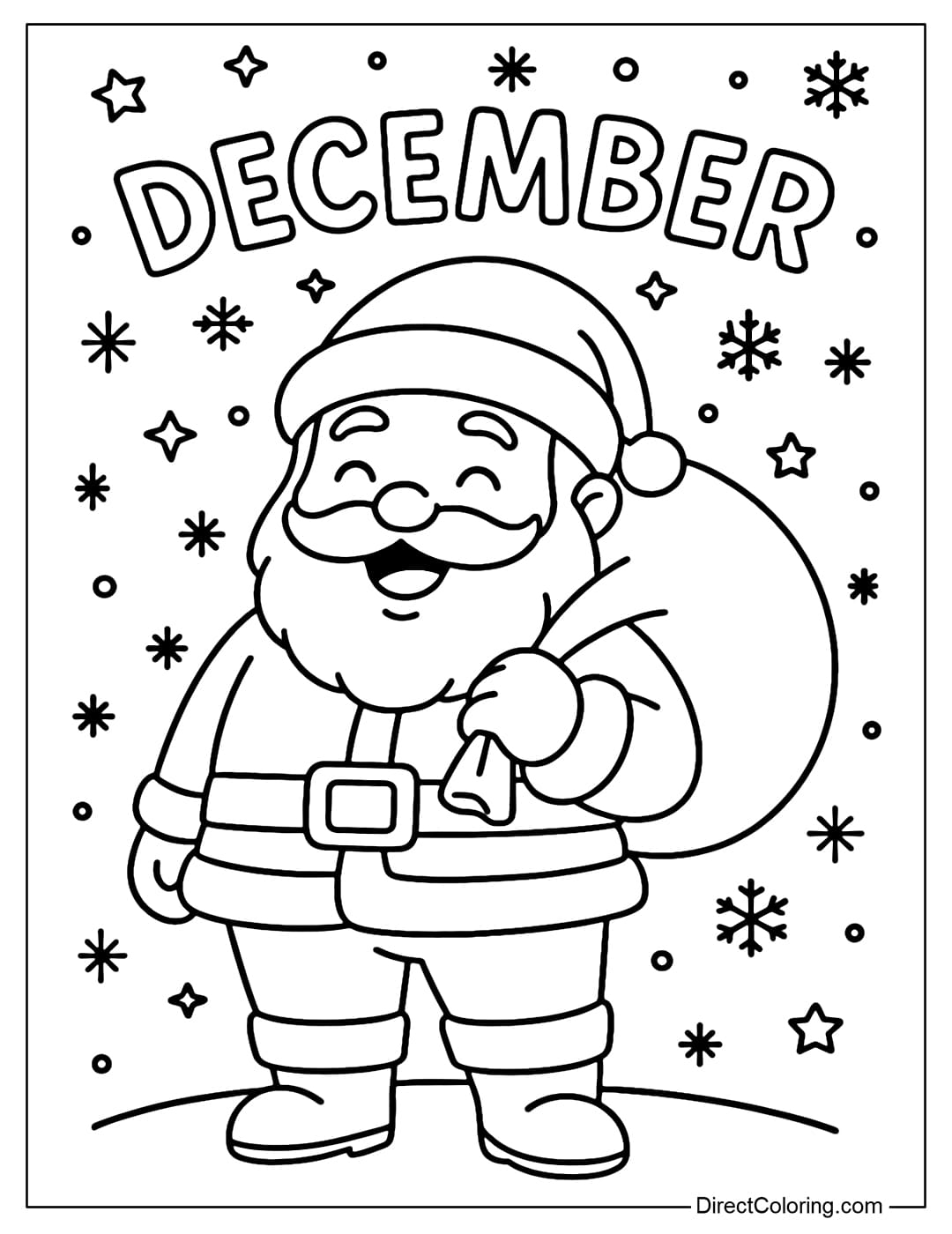 December Coloring Pages Free PDF To Download And Print
