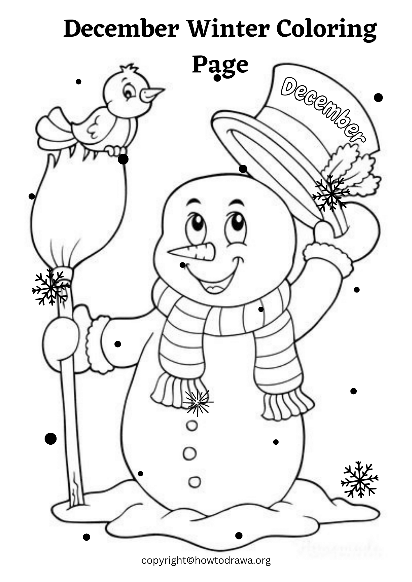 December Coloring Sheets Printable