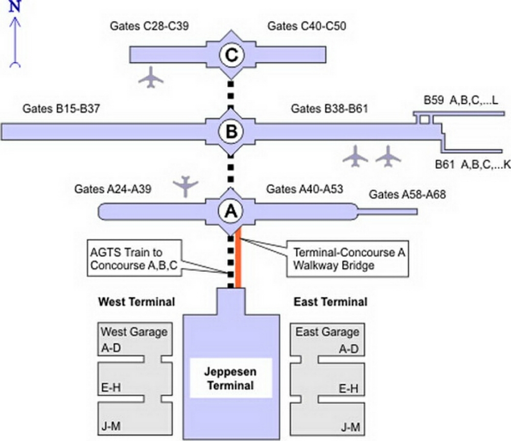 Denver Airport Printable Map