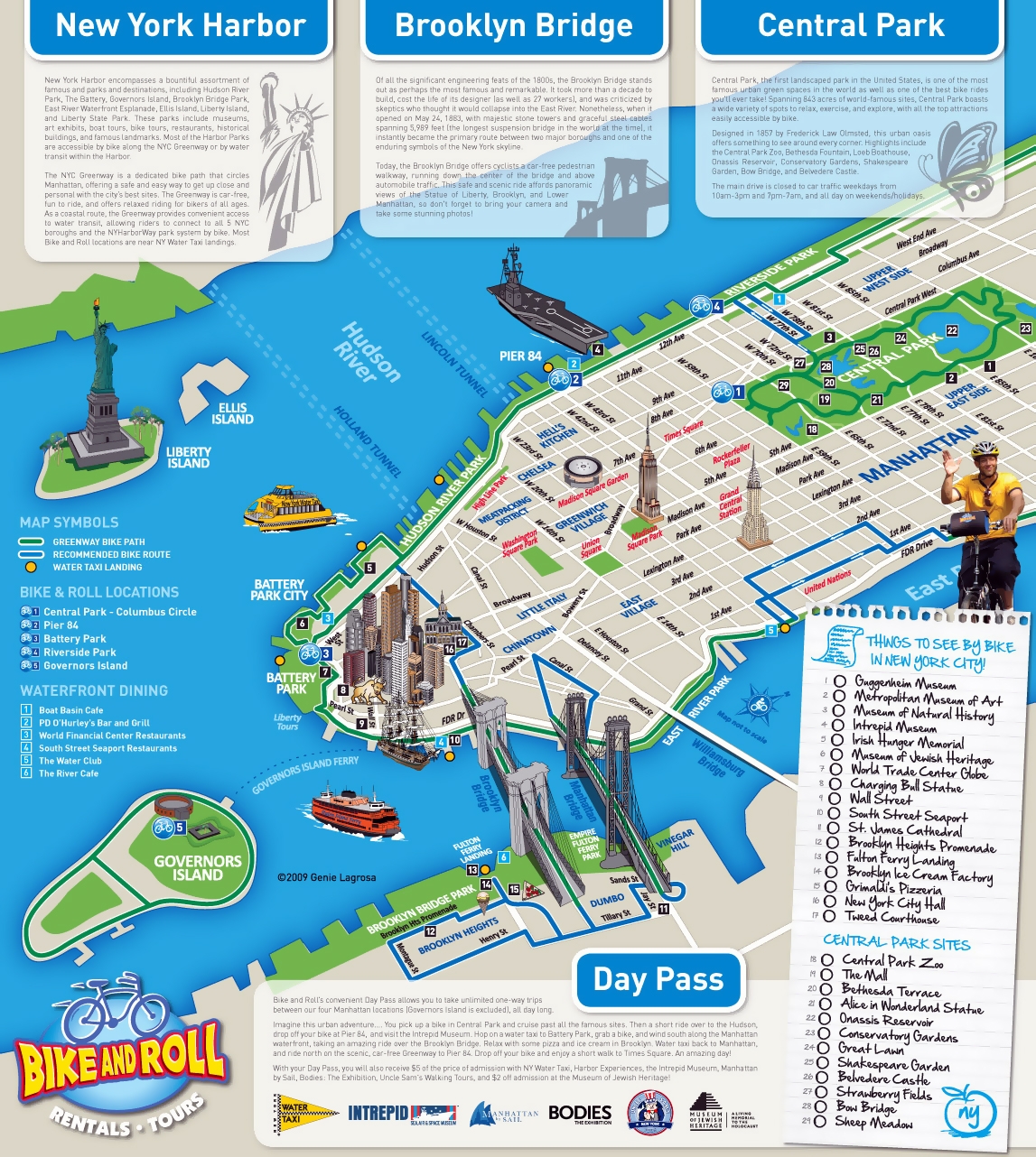 Detailed Alternative New York City Tourist Map New York USA United States Of America North America Mapsland Maps Of The World