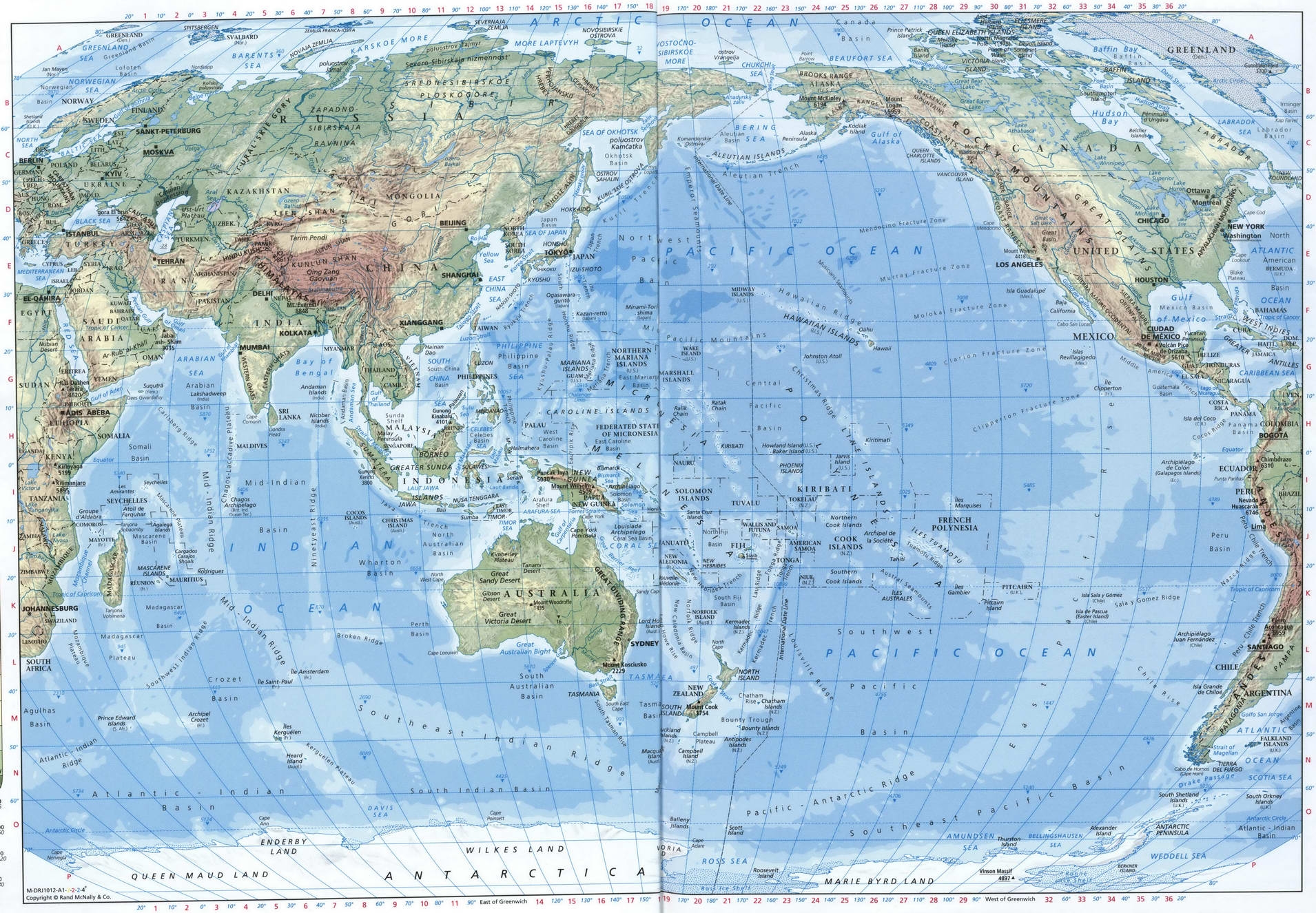 Pacific Ocean Map Printable
