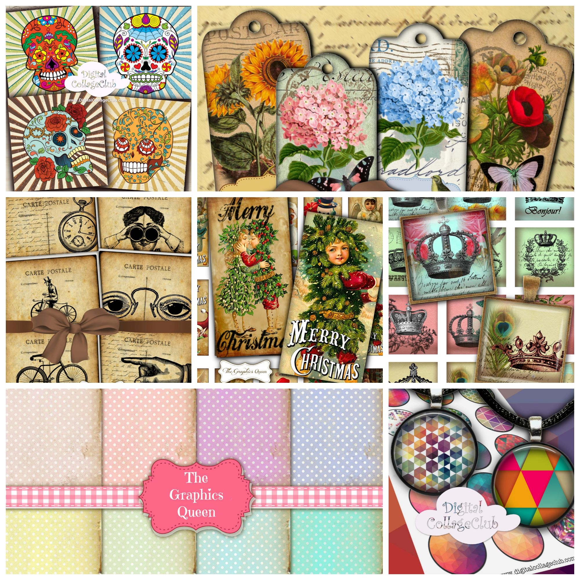 Digital Collage Sheets The Digital Collage Club 