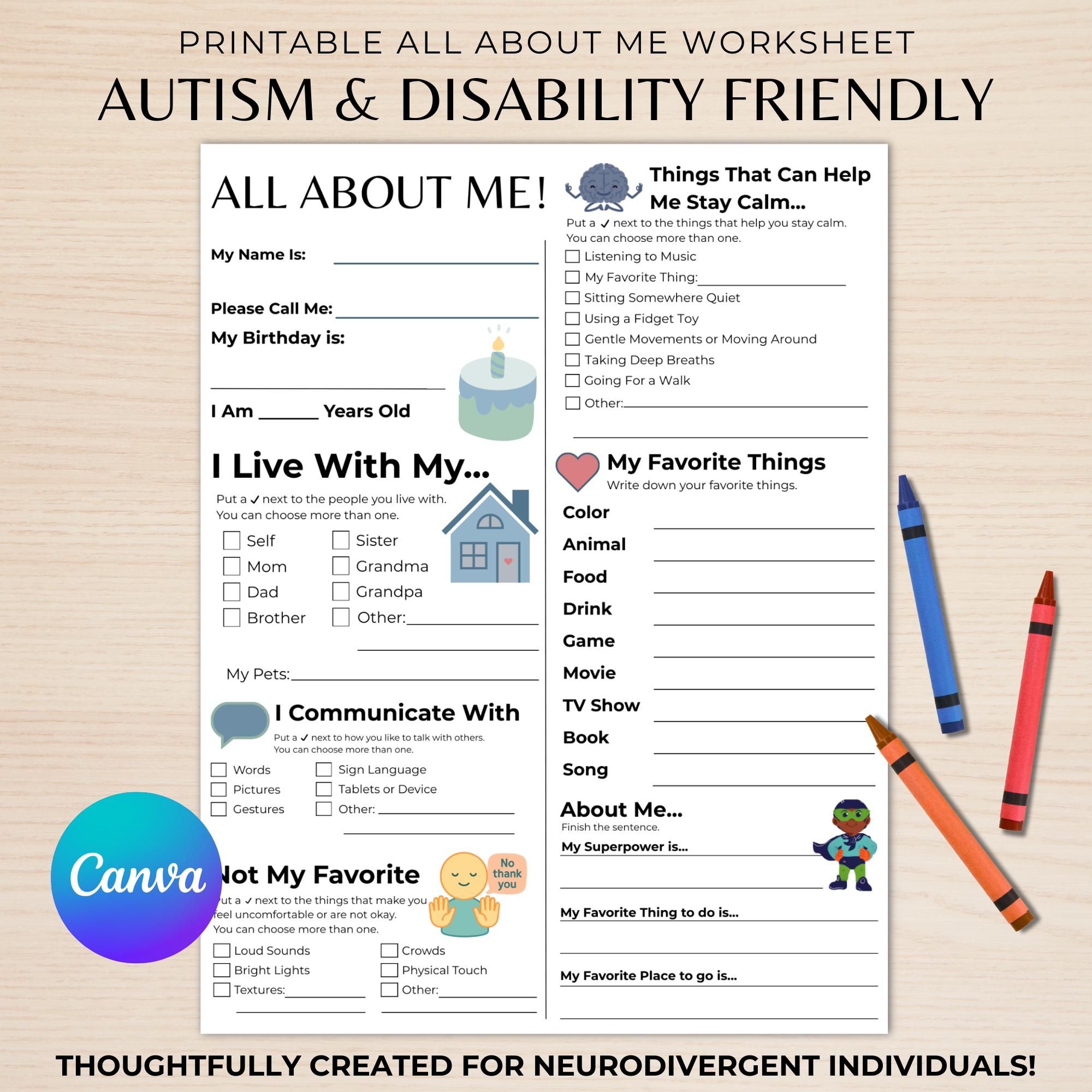 Printable Learning Disability Worksheets