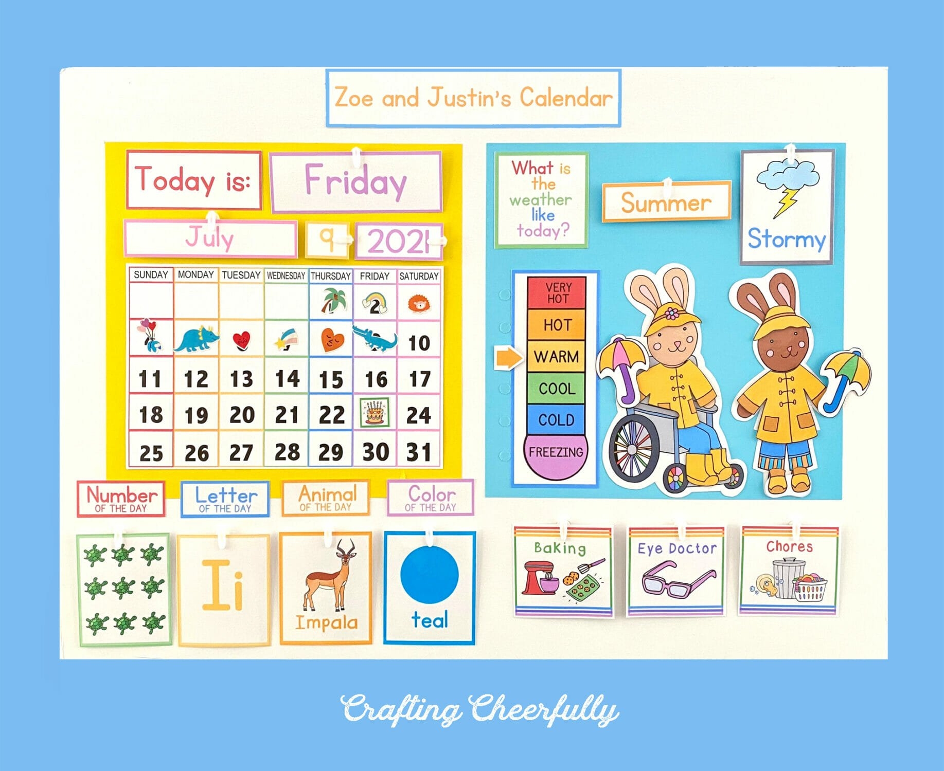 Pre K Calendar Printables