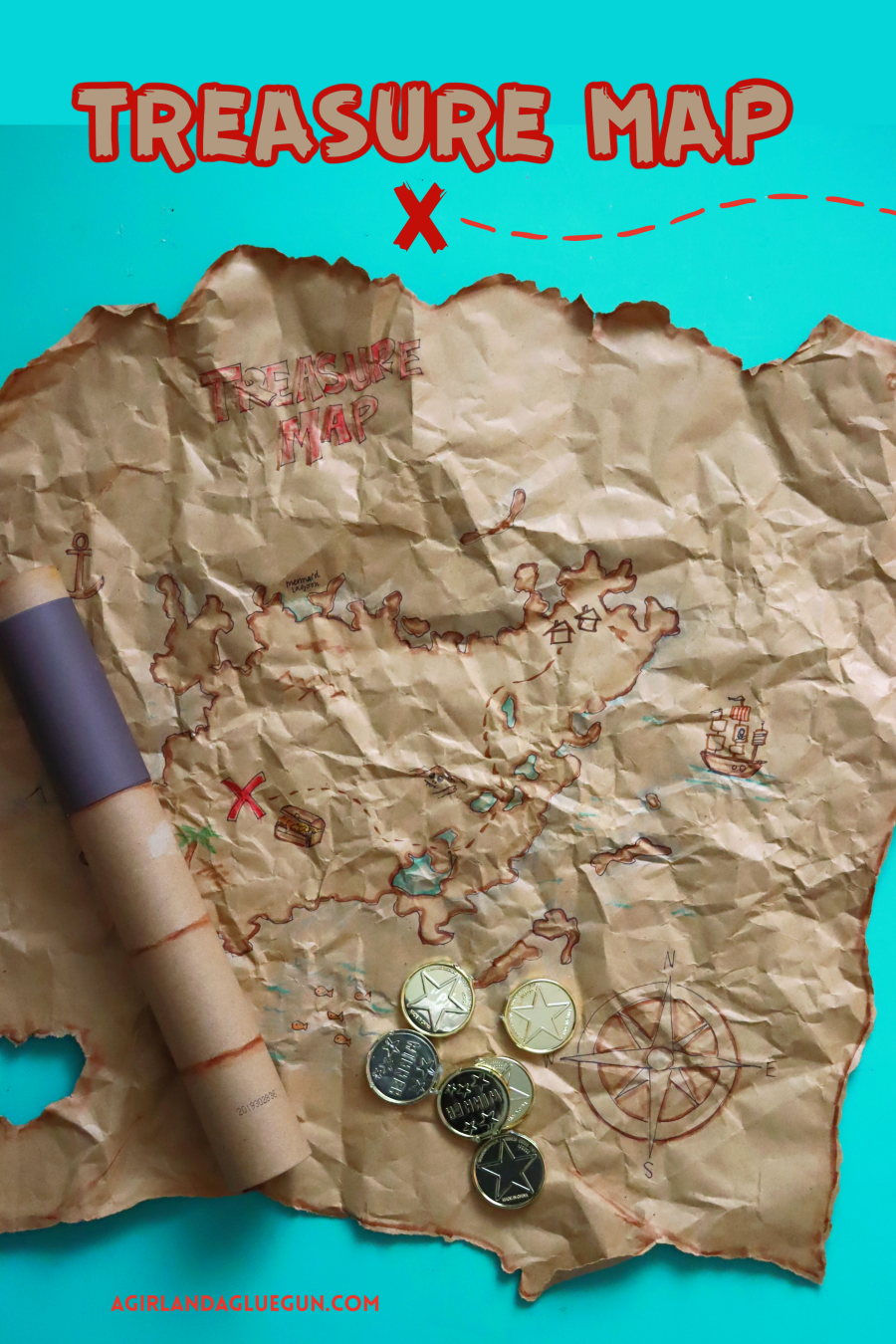 DIY Treasure Map For Kids A Girl And A Glue Gun