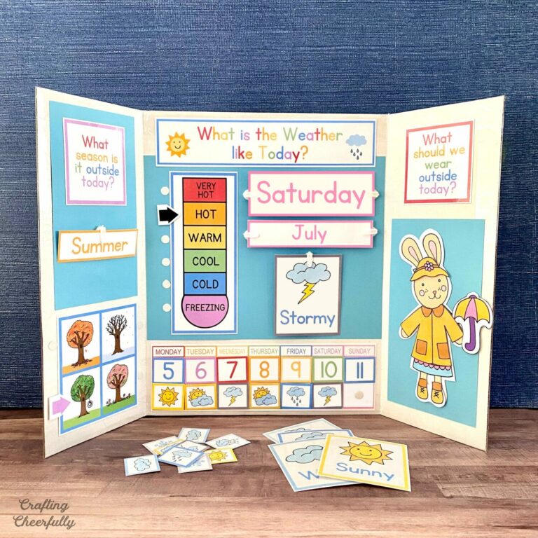 DIY Weather Calendar For Kids Free Printables Crafting Cheerfully