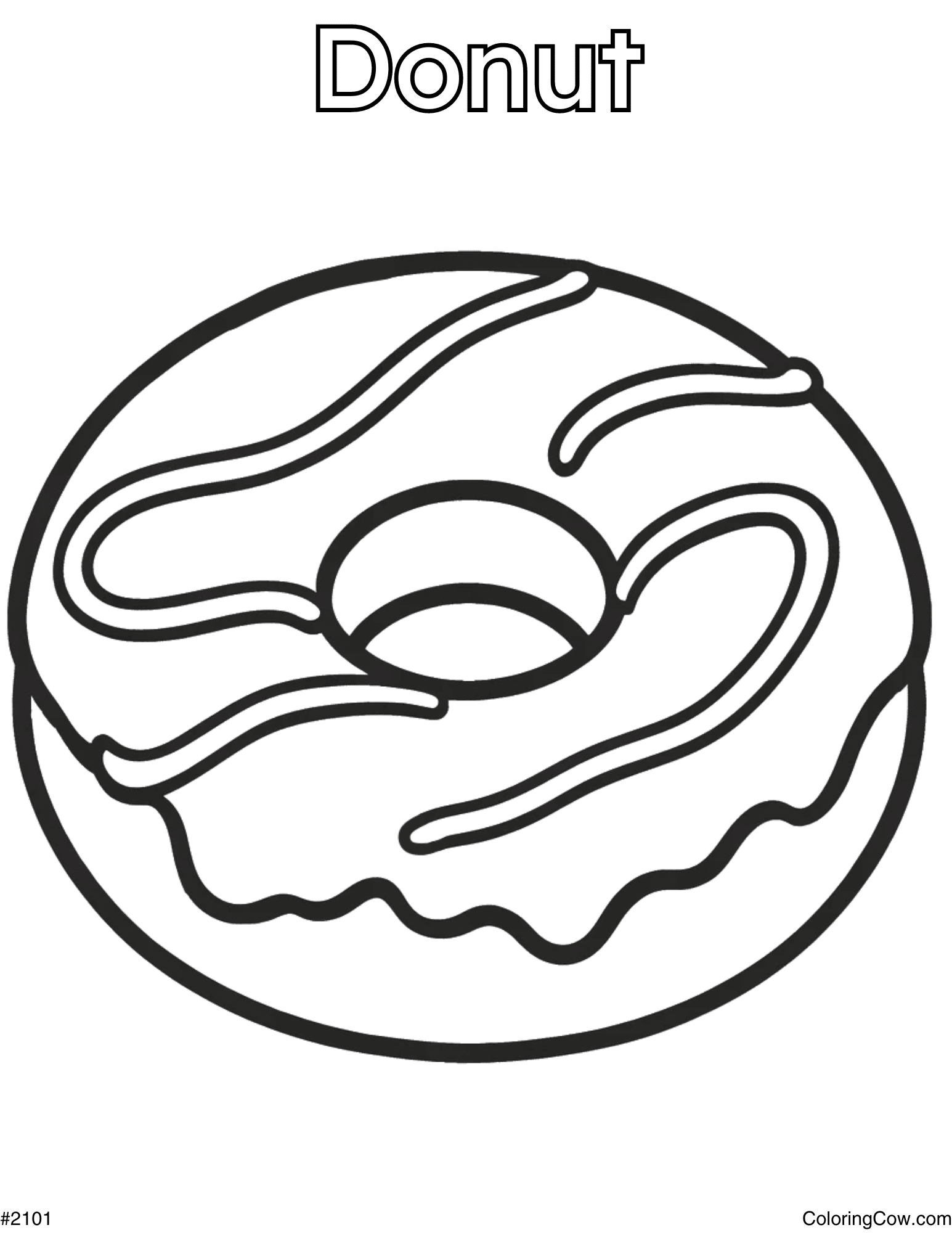 Donut Coloring Page