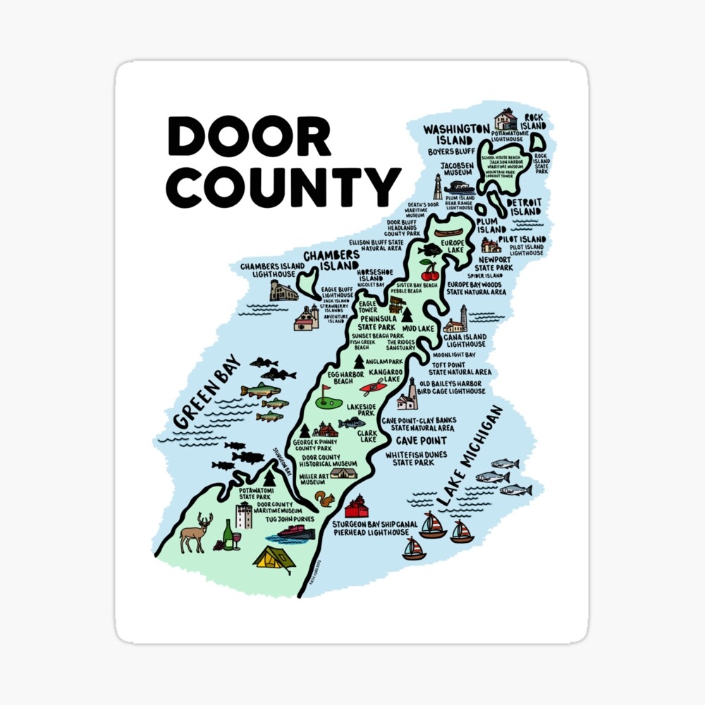 Printable Map Of Door County