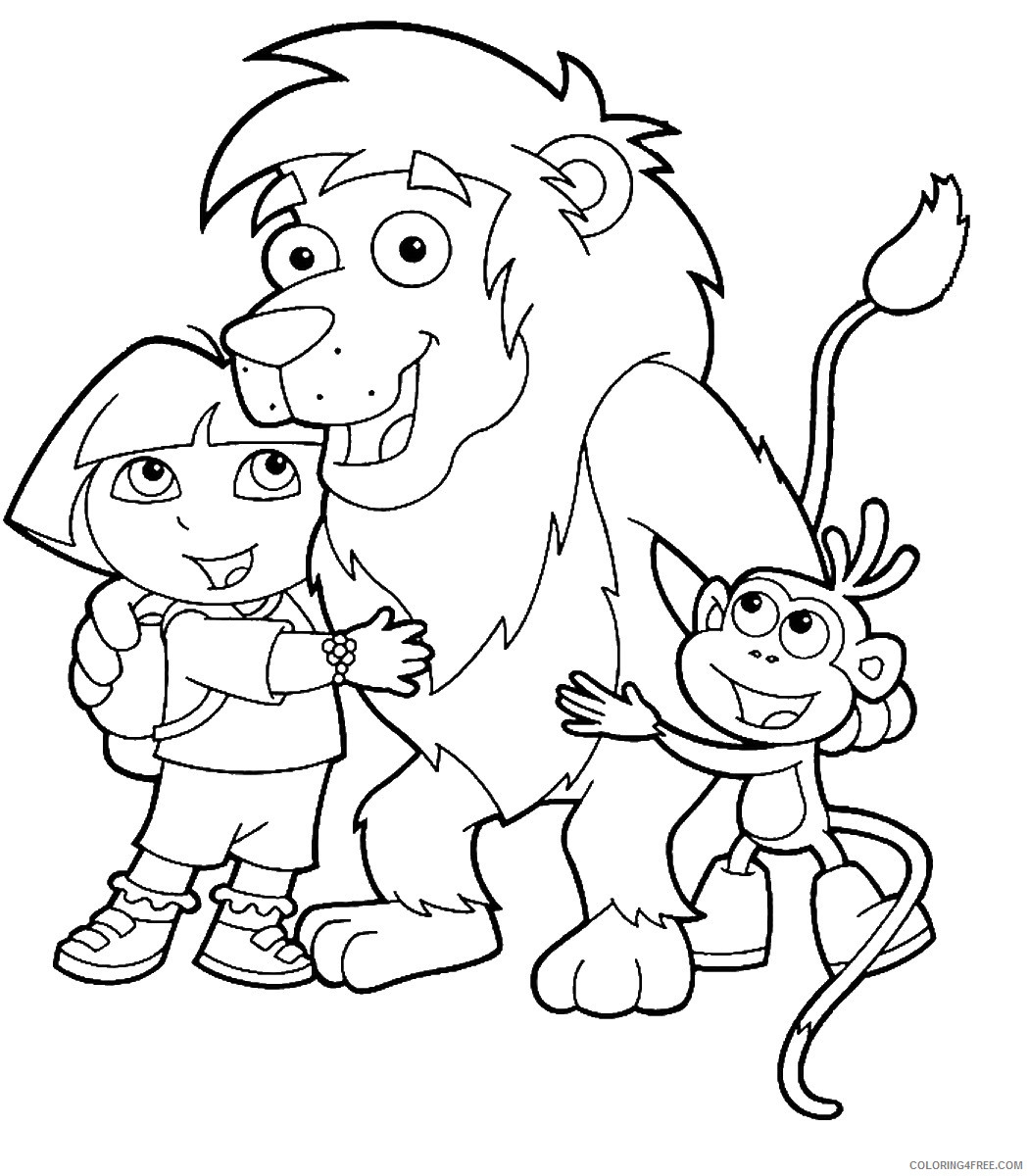 Dora The Explorer Coloring Pages Cartoons Cl dora48 Printable 2020 2632 Coloring4free Coloring4Free