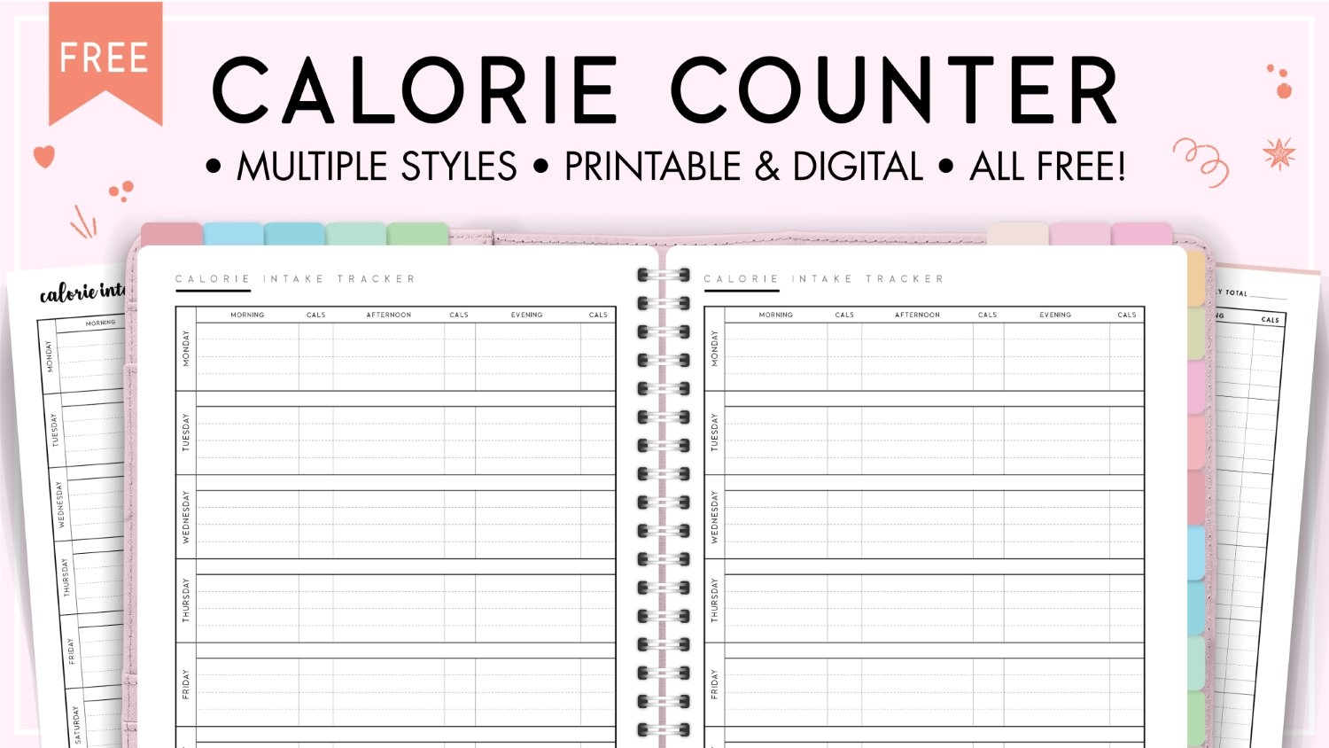 Calorie Count Sheet Printable