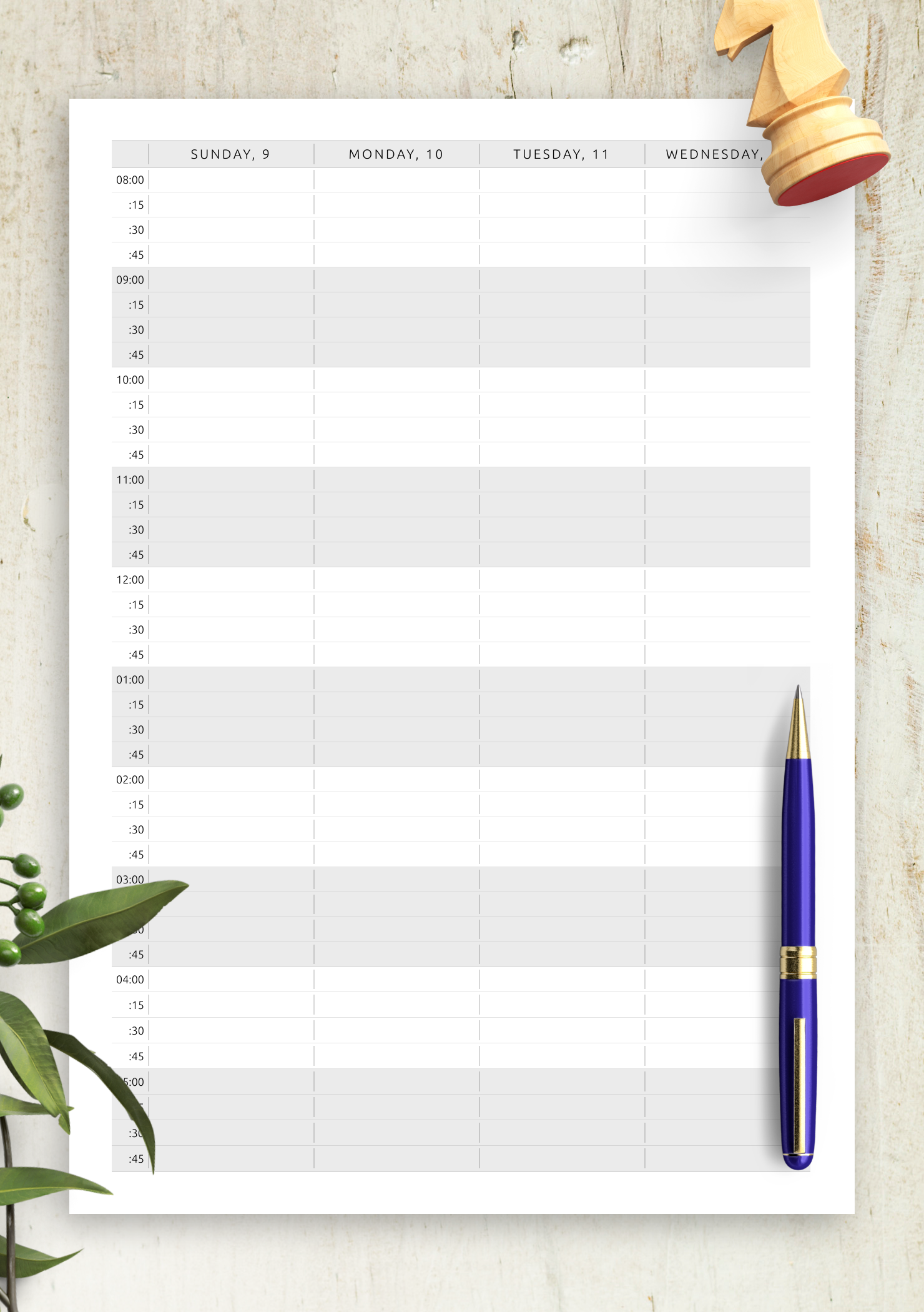 Download Printable Appointment Calendar Template Vertical Two Page Layout PDF Download Printable Appointment Calendar Template Vertical Two Page Layout PDF