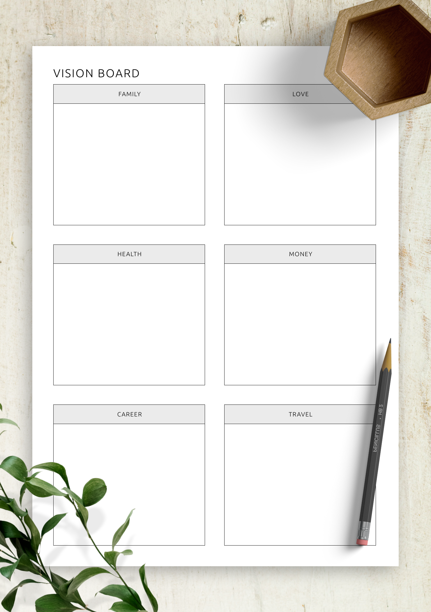 Download Printable Vision Board PDF