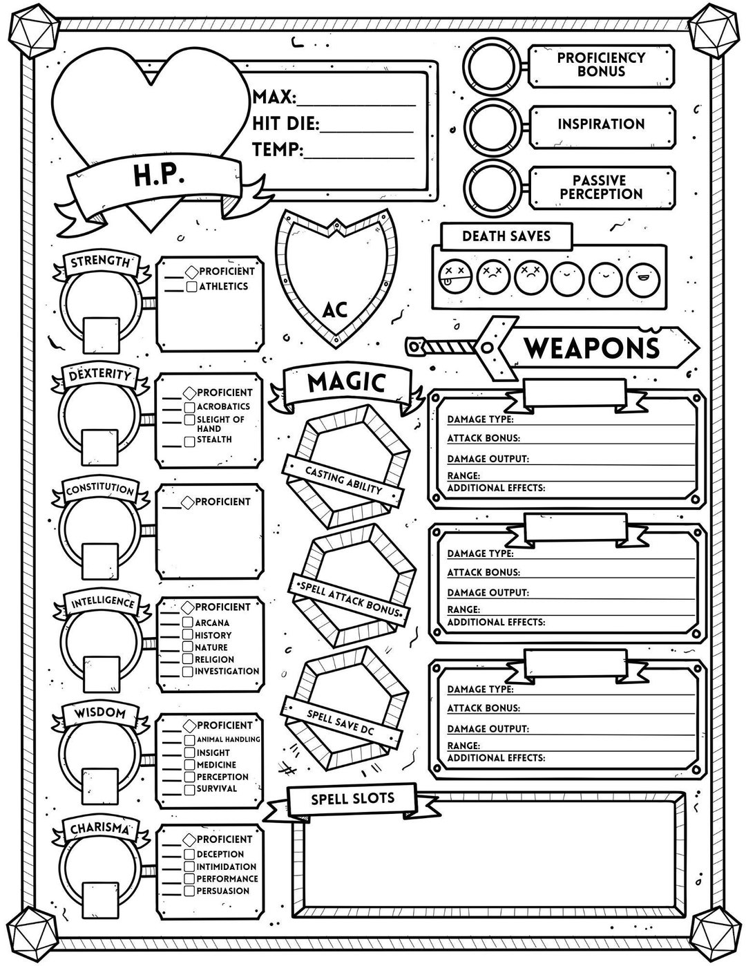 D&D Beyond Character Sheet Printable