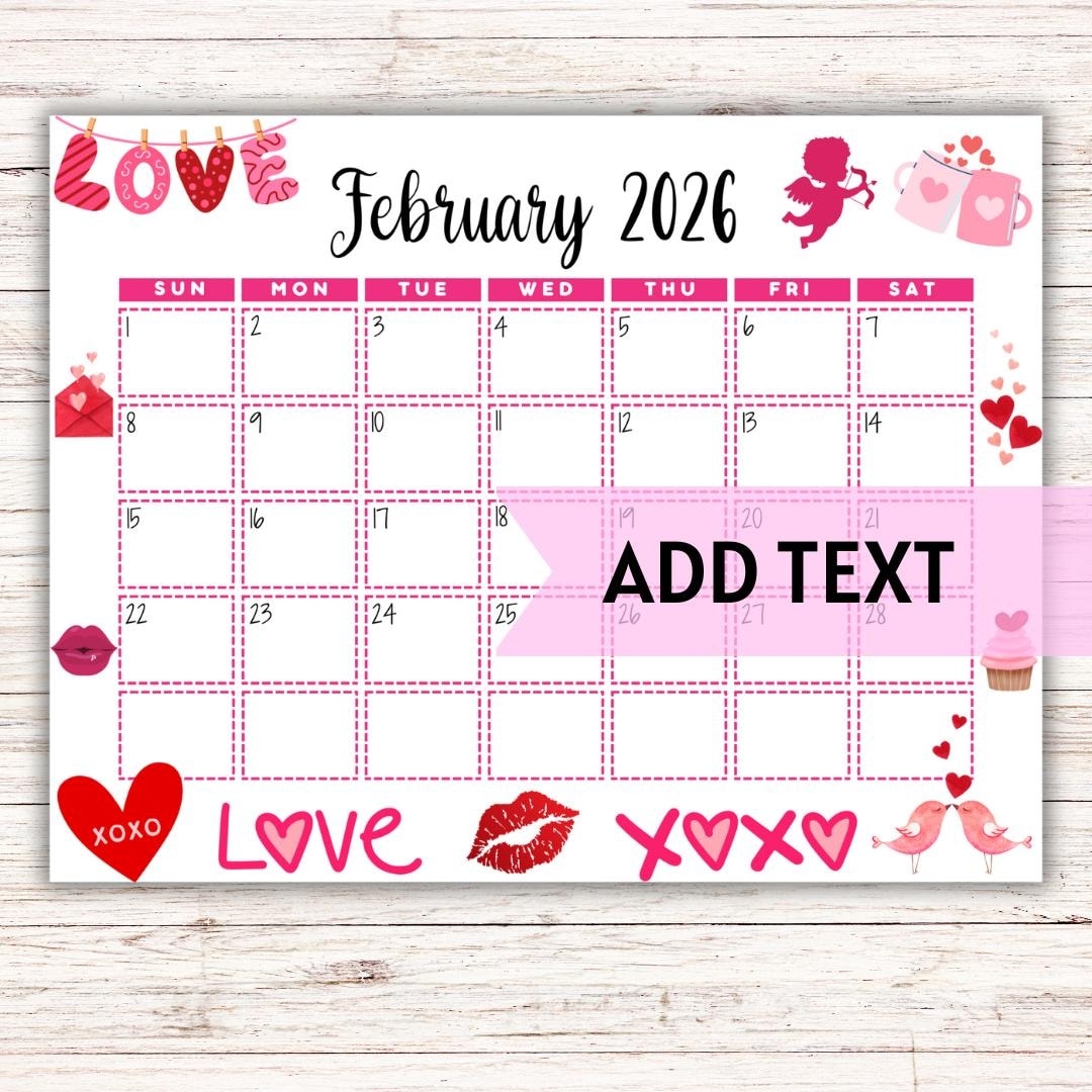 Free Printable February 2026 Calendar