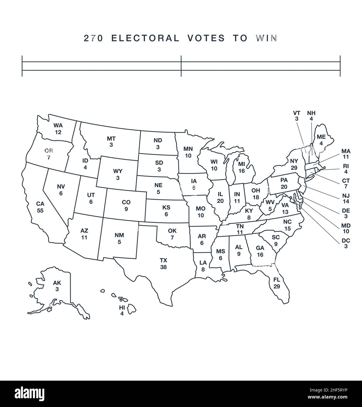 Electoral College Map Cut Out Stock Images U0026 Pictures Alamy