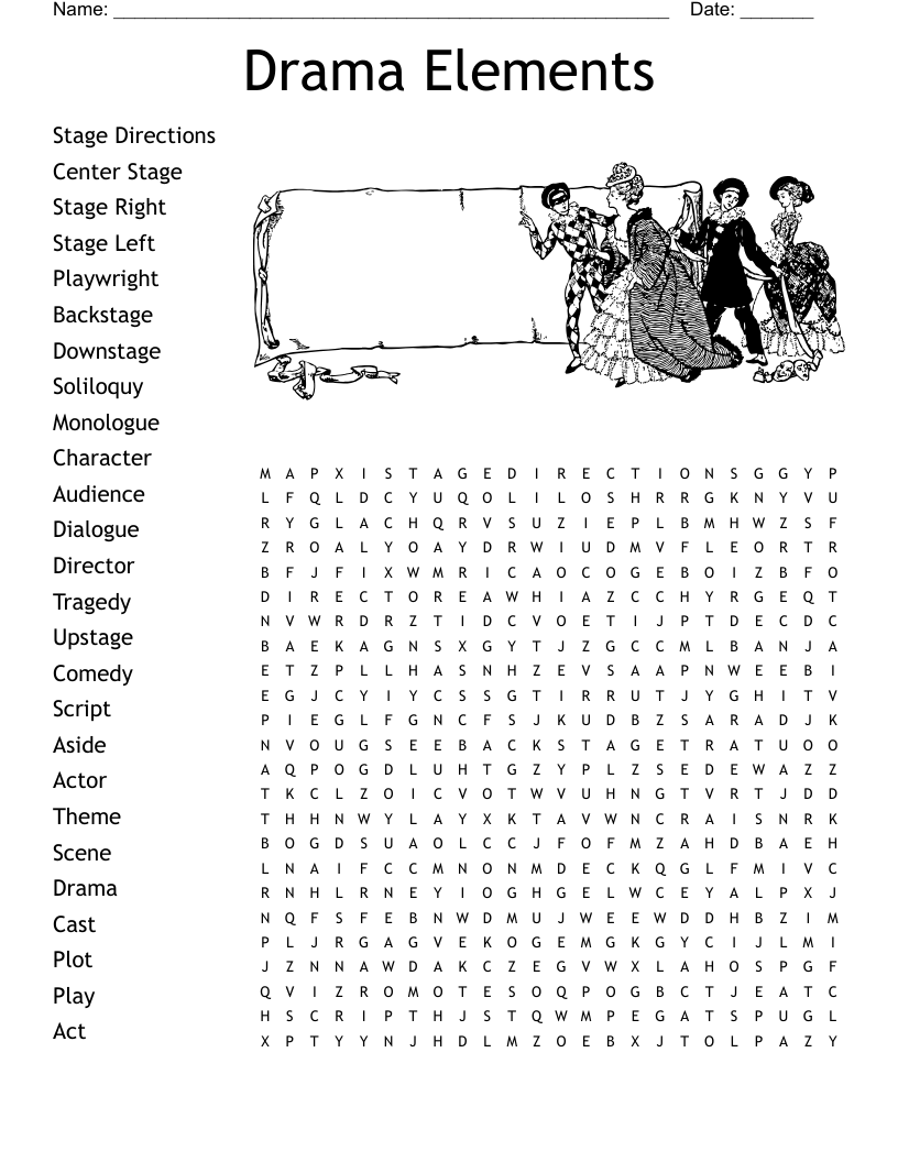 Free Printable Drama Worksheets Pdf