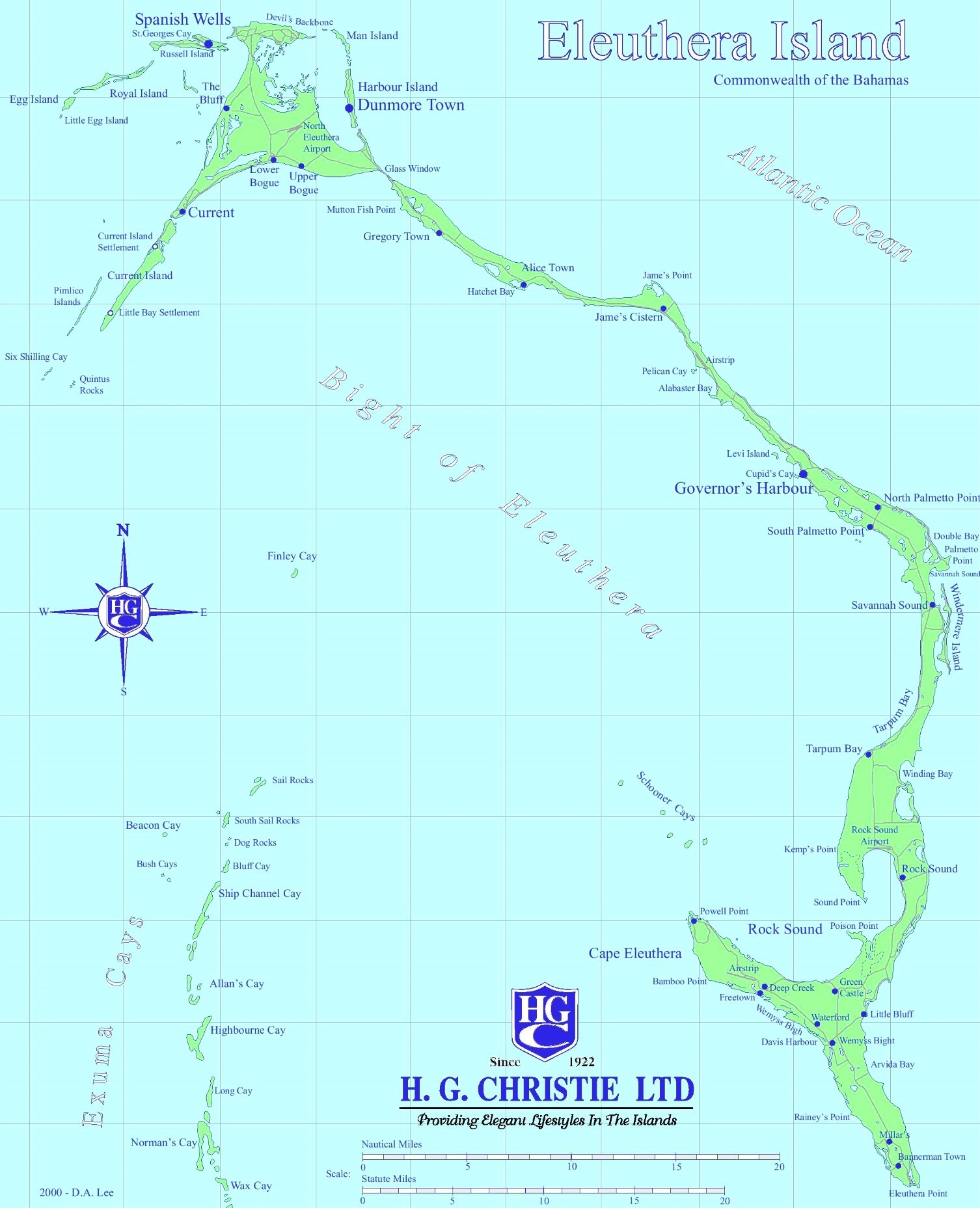 Eleuthera Tourist Map Ontheworldmap