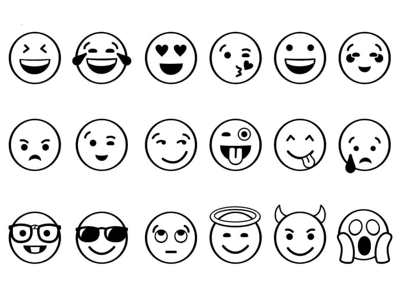Emoji Coloring Pages Printable Coloring Pages FREE