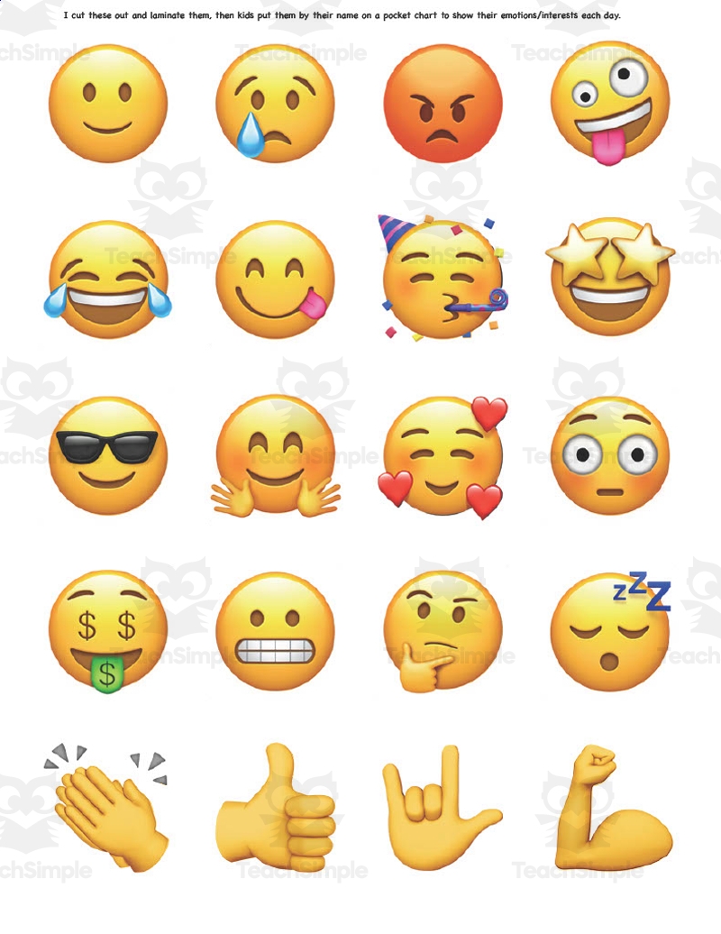 Emoji Printables Expressing Emotions Activity By Teach Simple