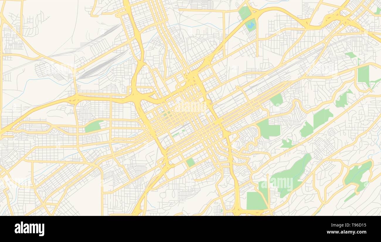 Empty Vector Map Of Birmingham Alabama USA Printable Road Map Created In Classic Web Colors For Infographic Backgrounds Stock Vector Image Art Alamy