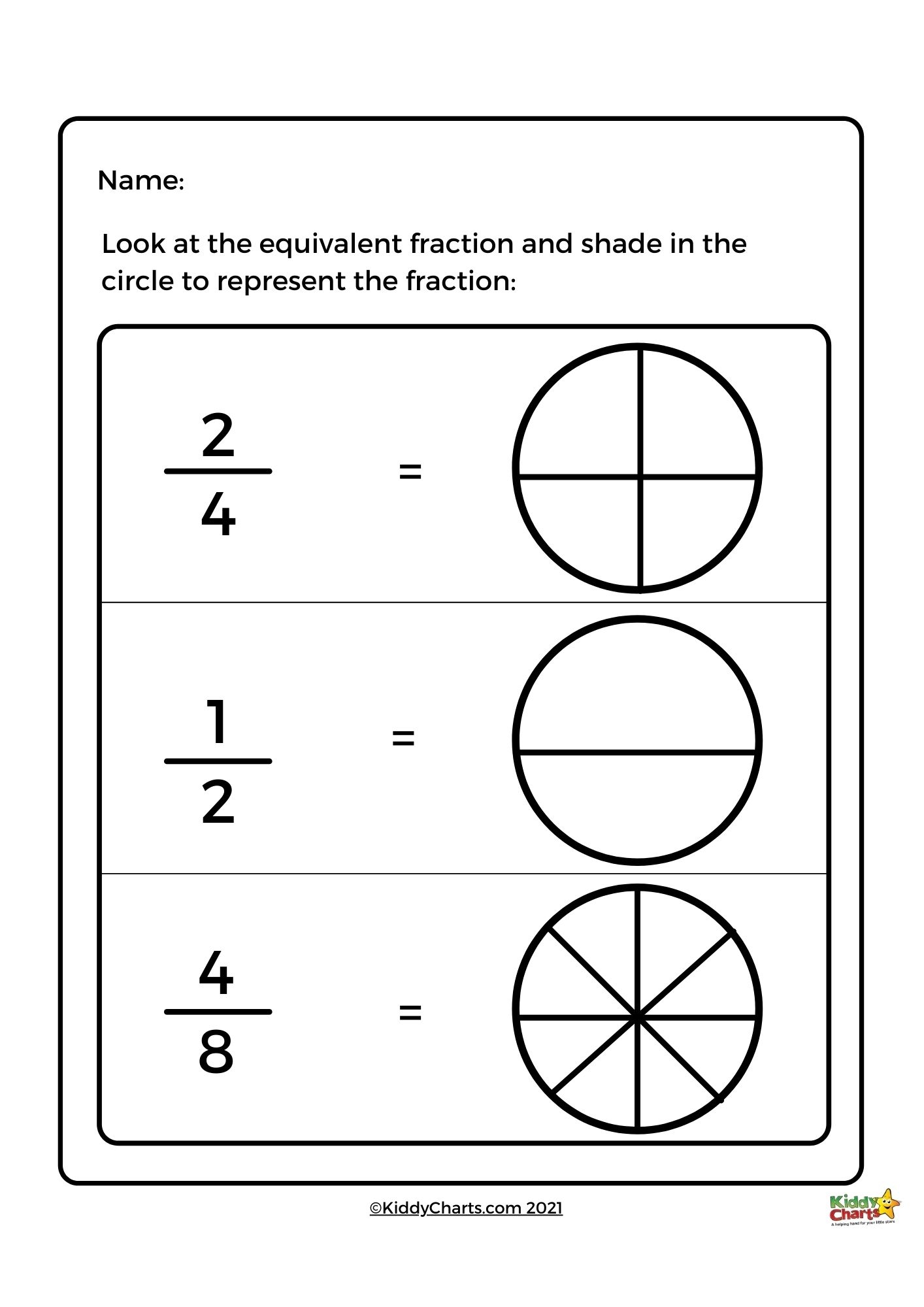 Fraction Printable Worksheets