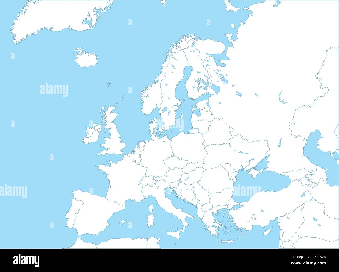 Europe Simplified Map Hi res Stock Photography And Images Alamy