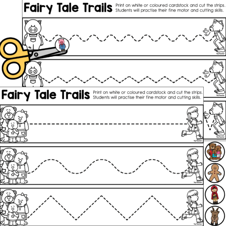 Fairy Tale Trails Cutting Skills Templates Top Teacher