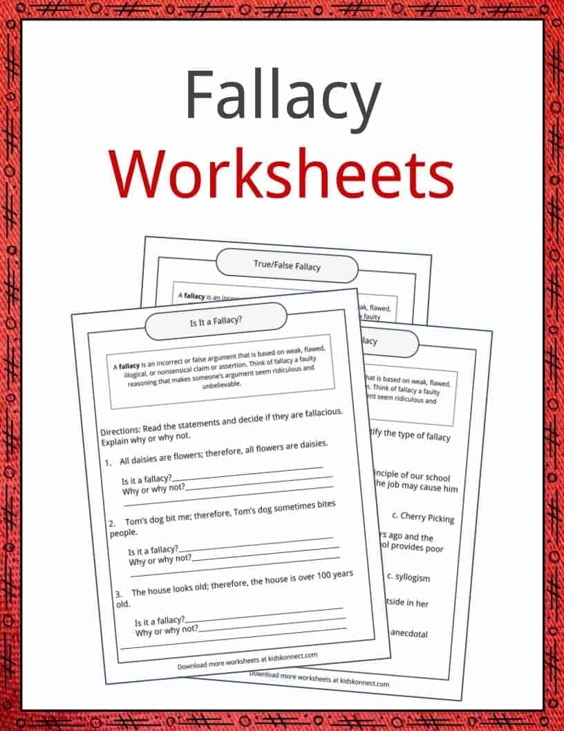 Fallacy Examples Definition And Worksheets KidsKonnect Fallacy Examples Definition And Worksheets KidsKonnect