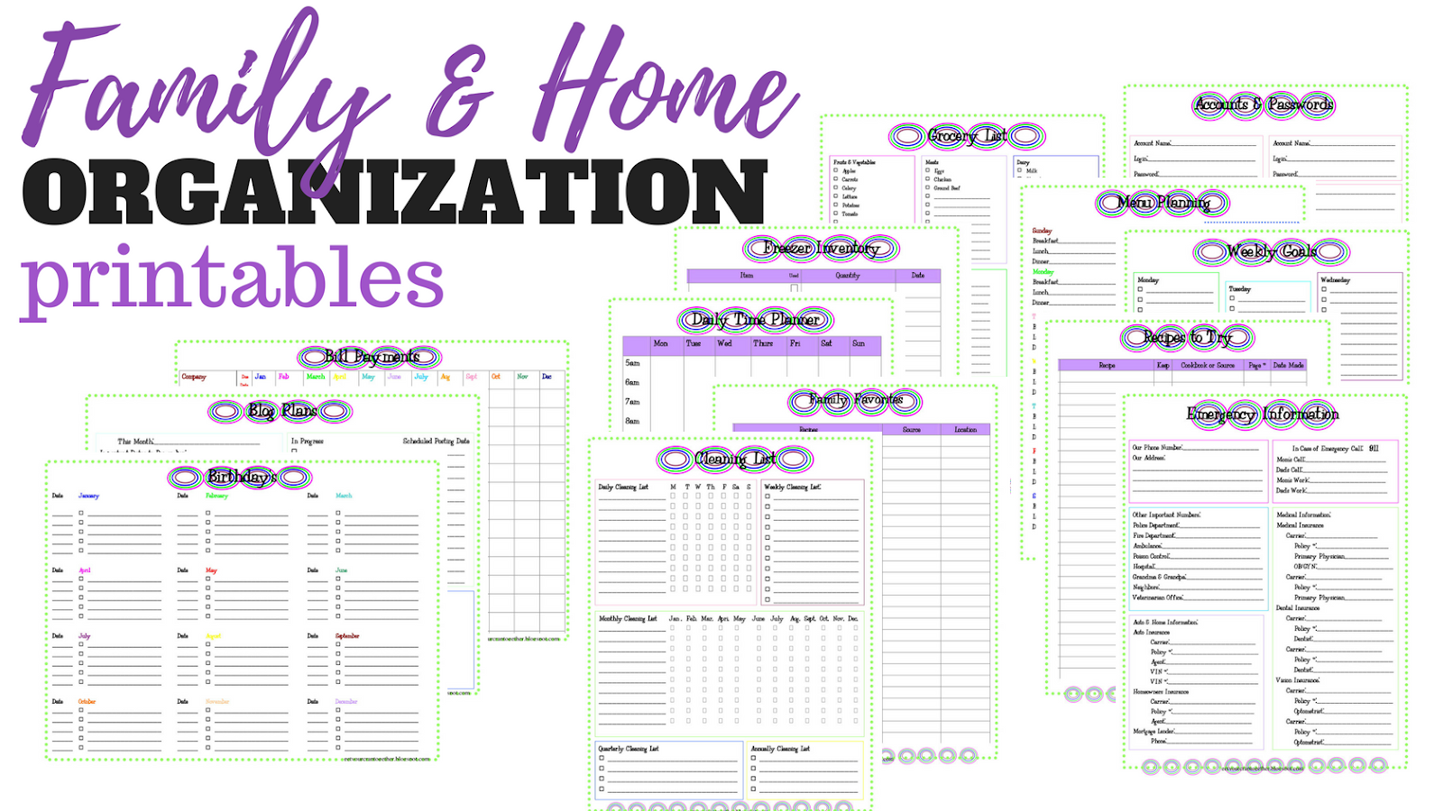 Family And Home Organization Binder Printables Sew Simple Home Family And Home Organization Binder Printables Sew Simple Home