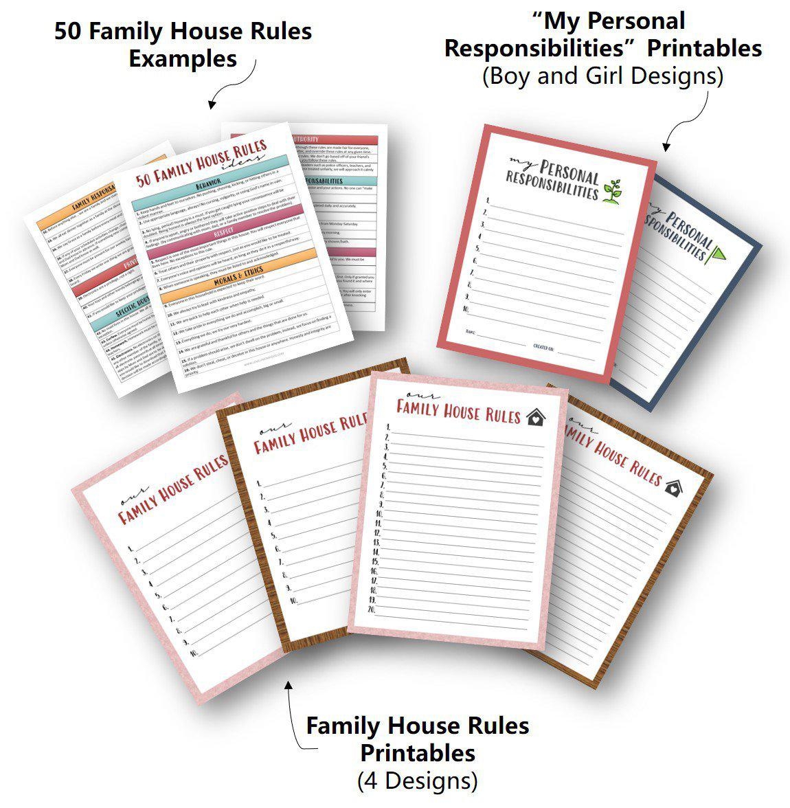 Family Rules Chart Printable