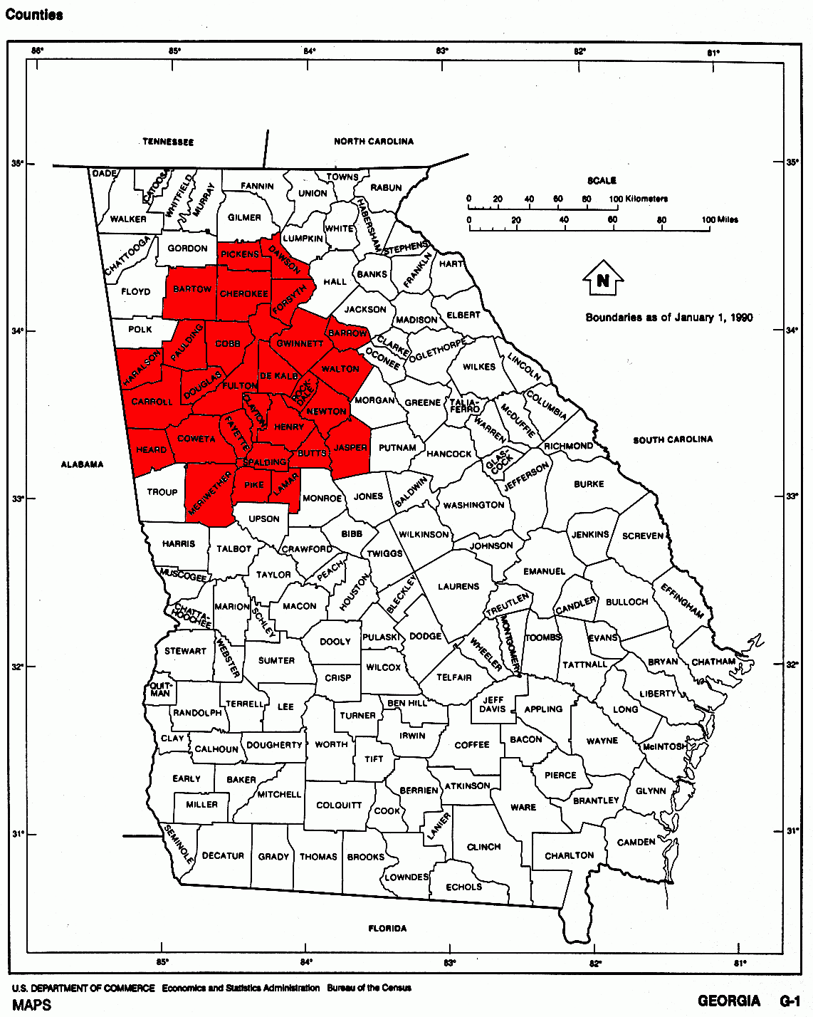 Printable Metro Atlanta Zip Code Map