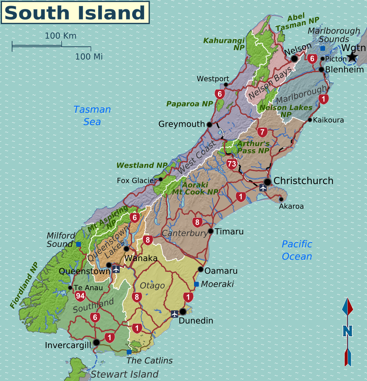 File Nz South Island Map2 png Wikimedia Commons