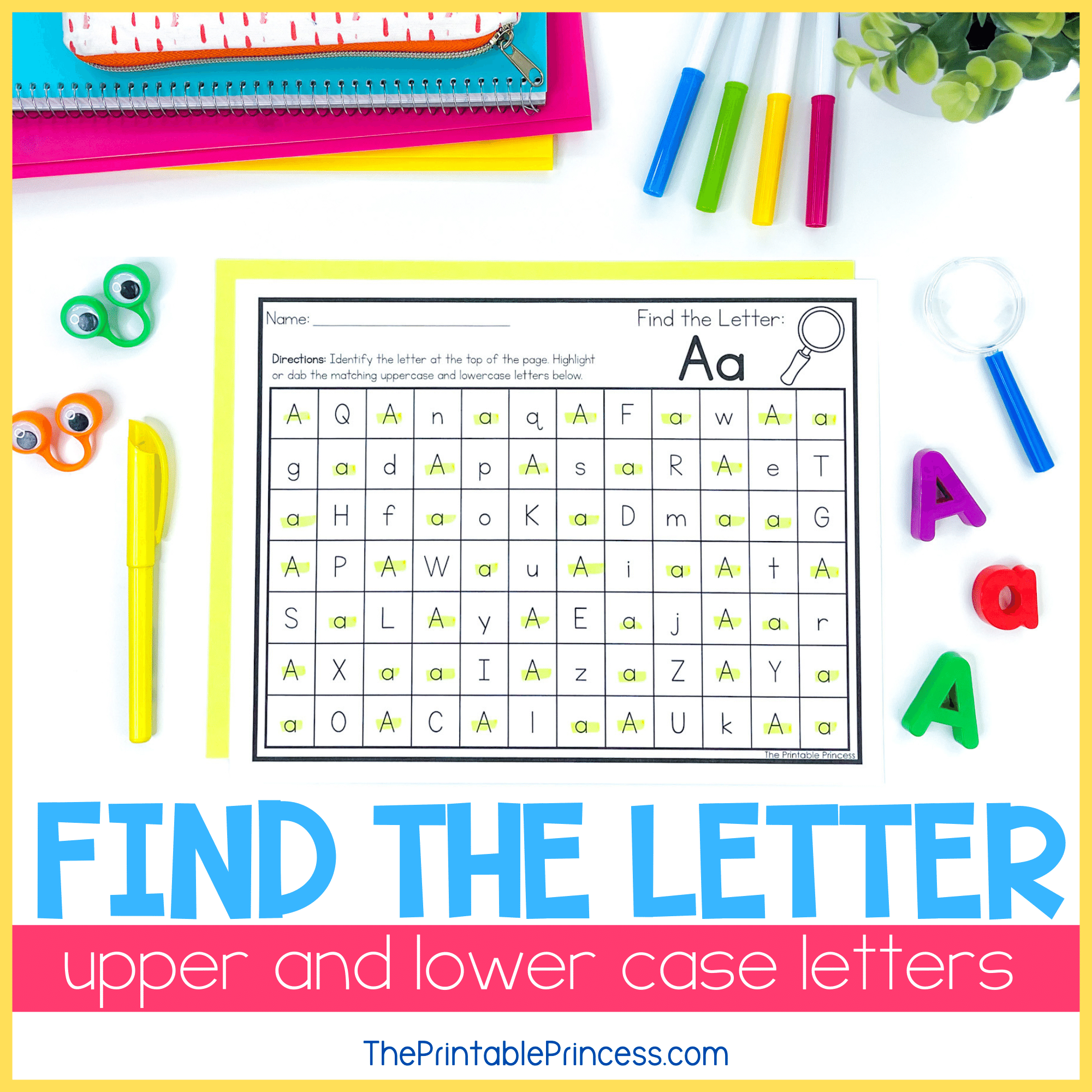 Find The Letter Letter Recognition Worksheets The Printable Princess