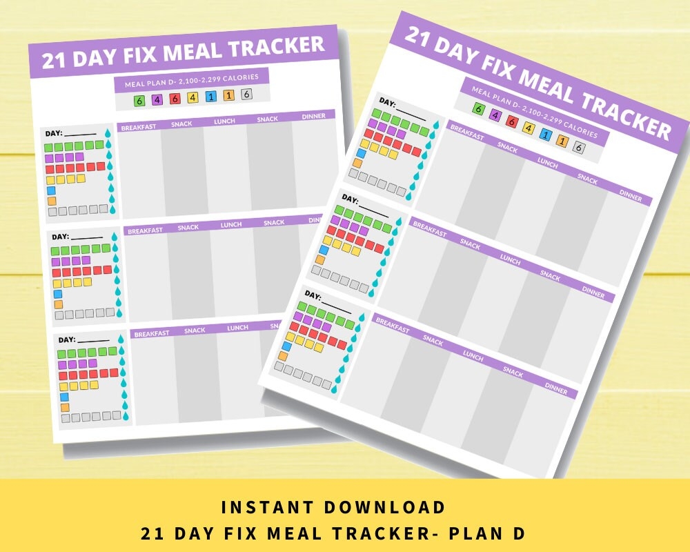 Fix Workout Calendar Printable 21 Day Fix Upper Body 21 Day Fix Meal Planner
