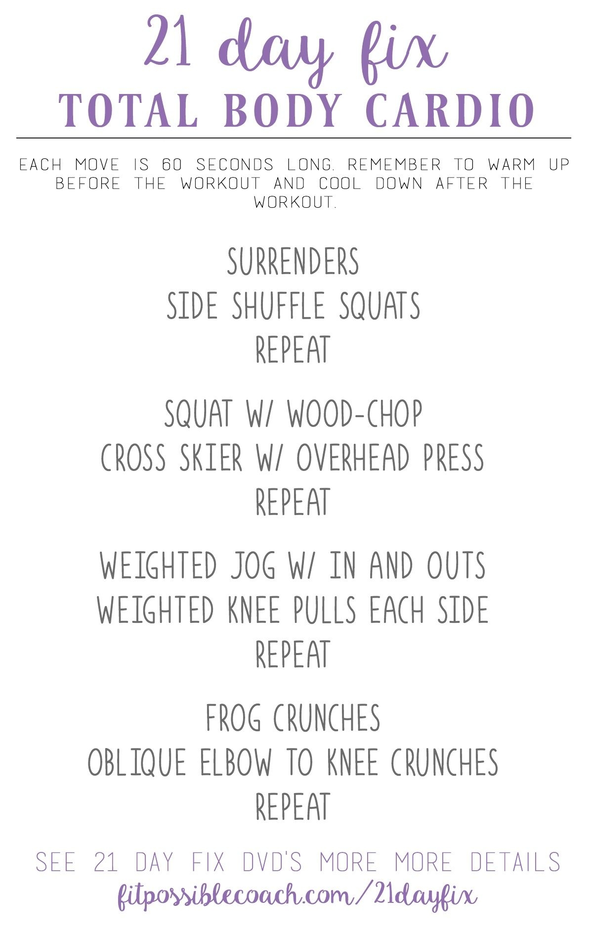 Fix Workout Calendar Printable 21 Day Fix Upper Body 21 Day Fix Total Body Cardio 2025