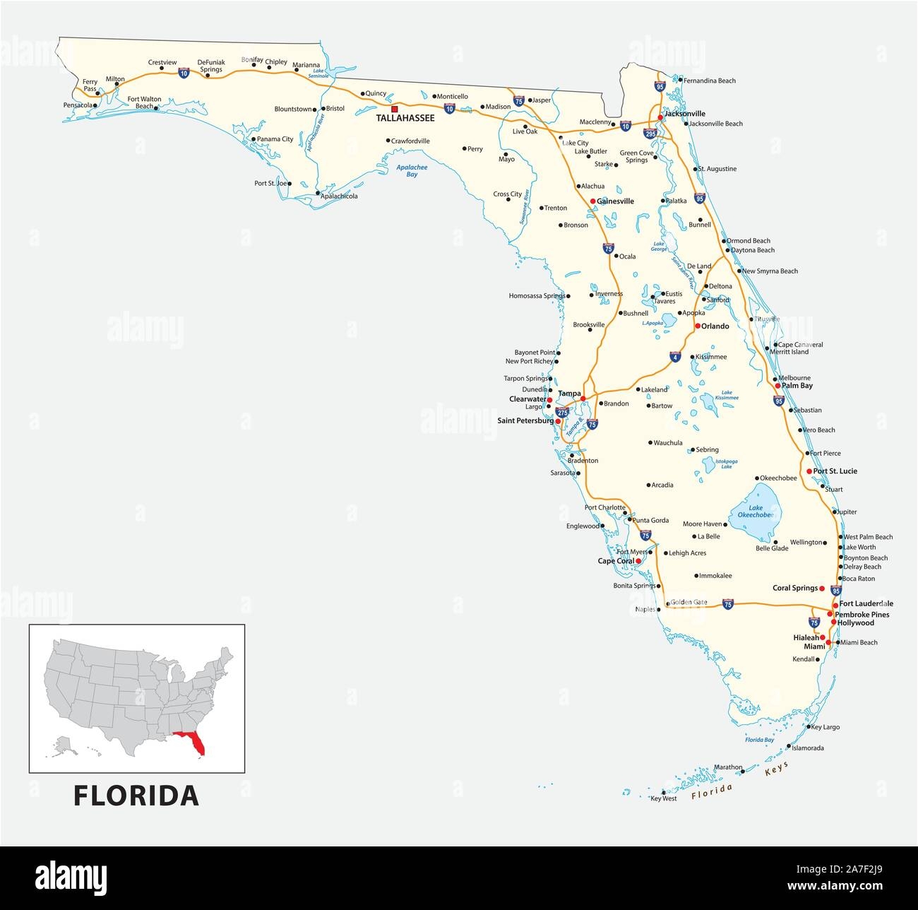 Florida Keys Map Cut Out Stock Images U0026 Pictures Alamy