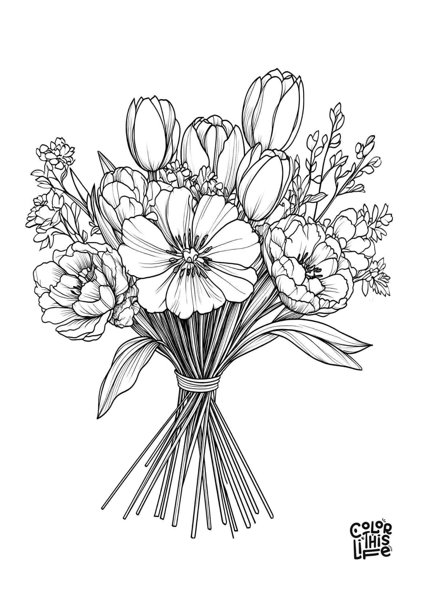 Flower Printable Coloring Sheets