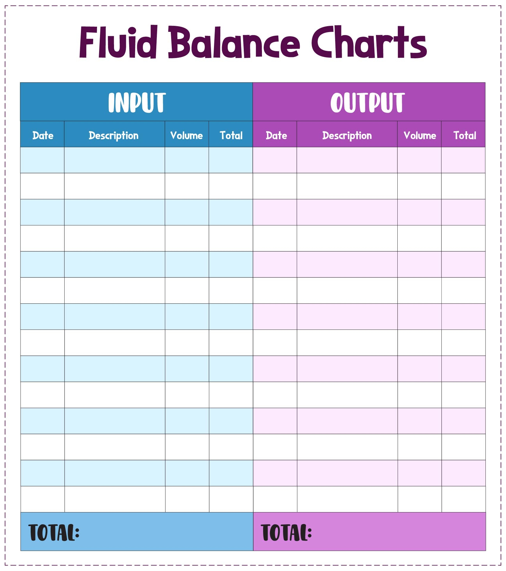Fluid Intake Charts 10 Free PDF Printables Printablee
