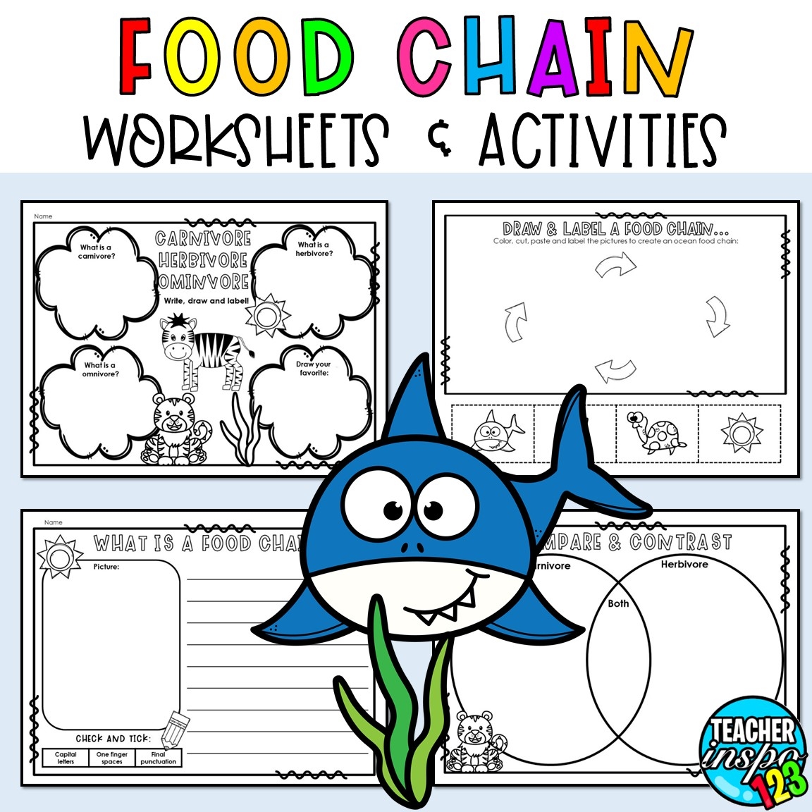 Food Chains And Food Webs Science Worksheets 2nd And 3rd Grade Made By Teachers