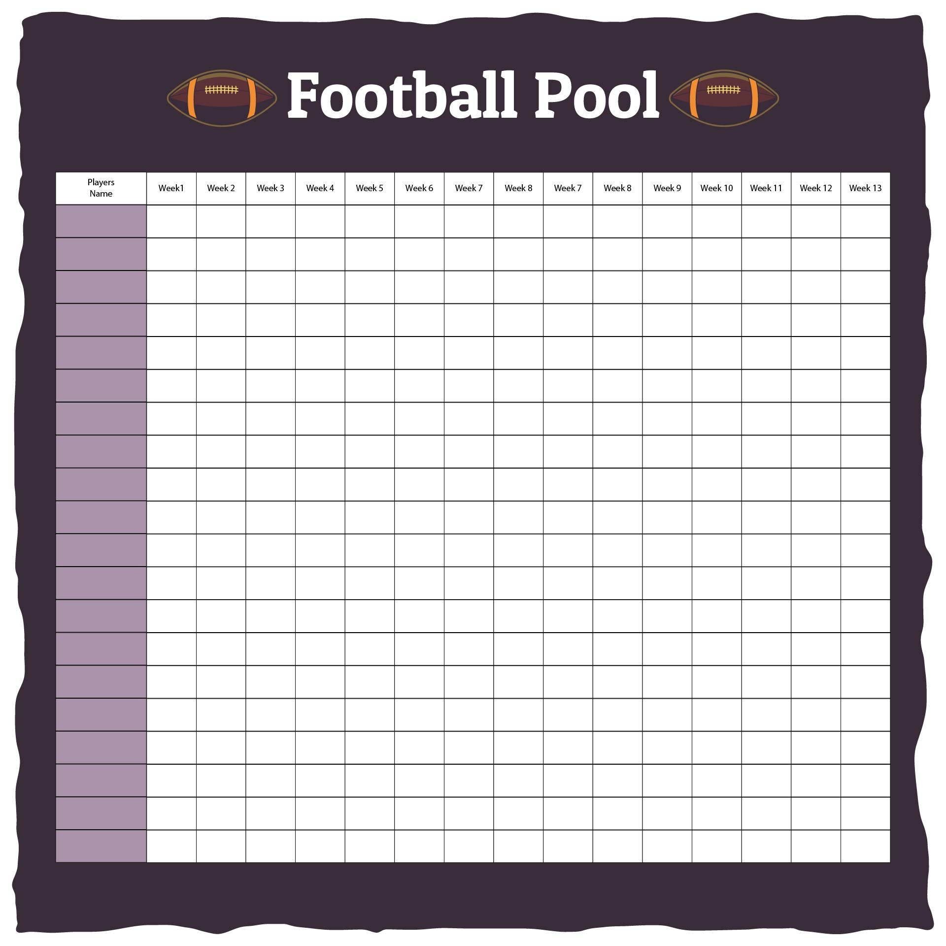 Football Pool Sheets 10 Free PDF Printables Printablee