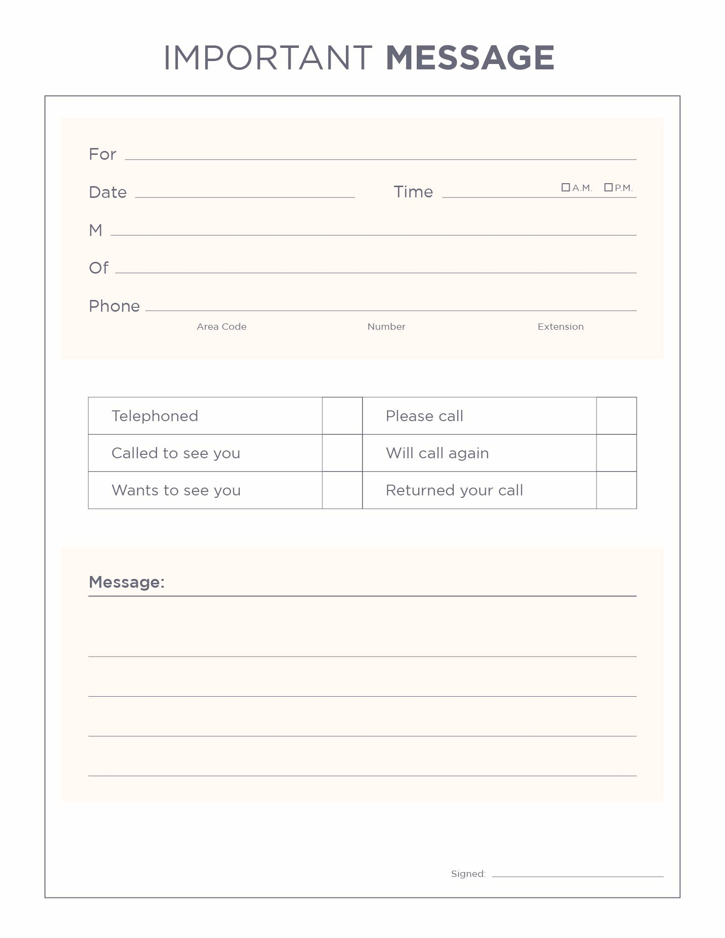For Medical Office Phone Message Pads 10 Free PDF Printables Printablee
