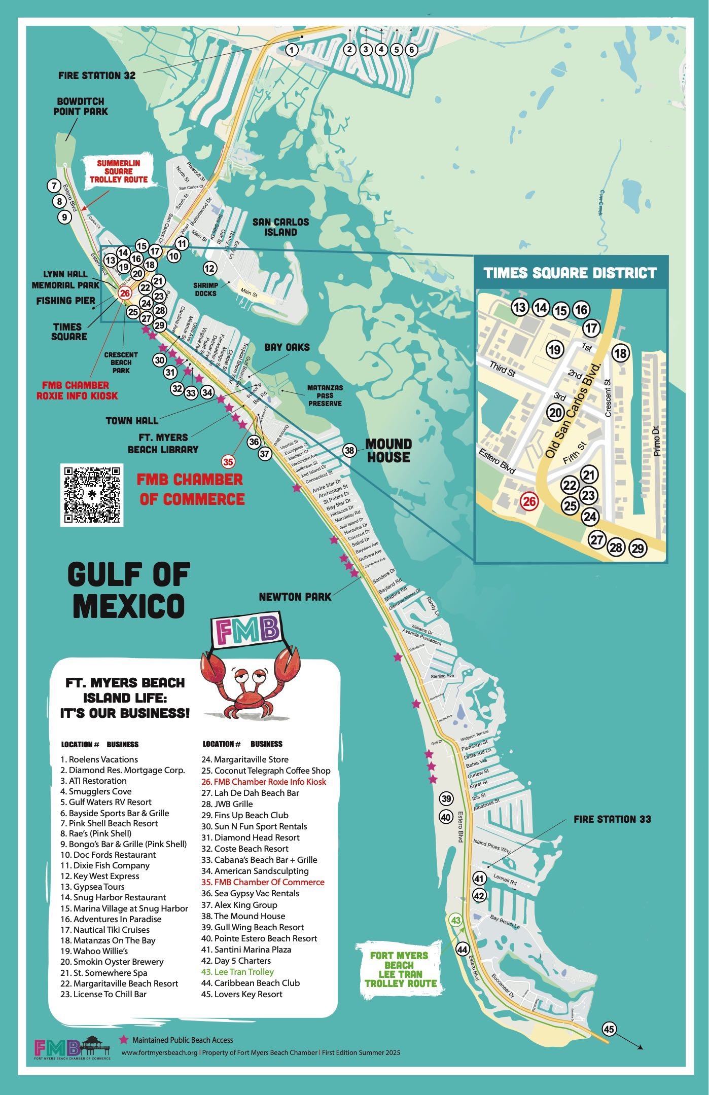 Fort Myers Beach Map Fort Myers Beach Chamber