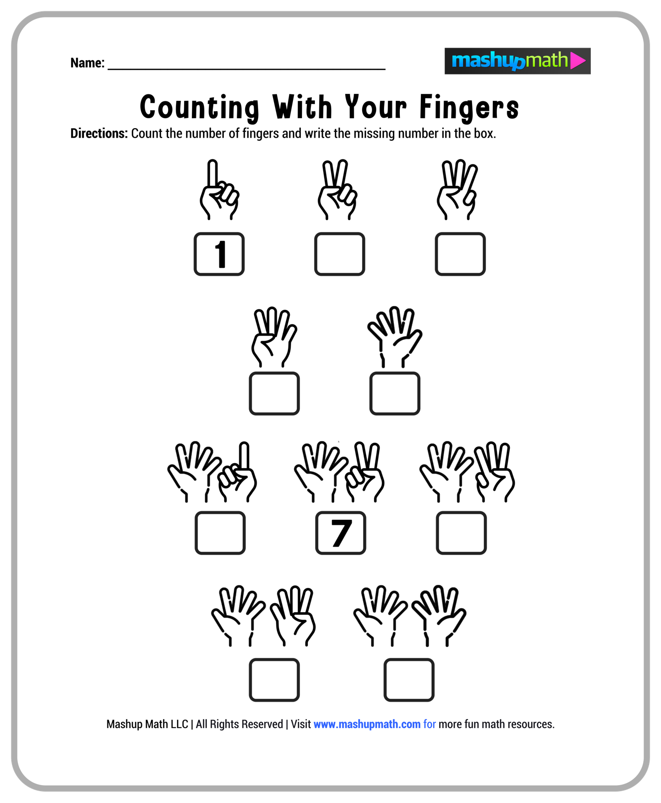 Free 1st Grade Math Worksheets Printable W Answers Mashup Math