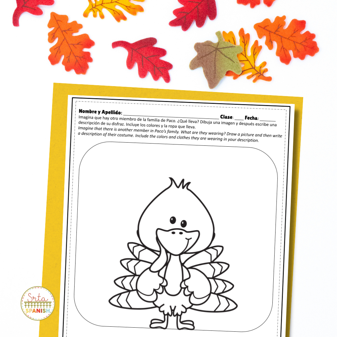 FREE Activity For Thanksgiving In Spanish Class Srta Spanish