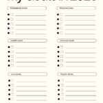 Free And Customizable Goals Templates