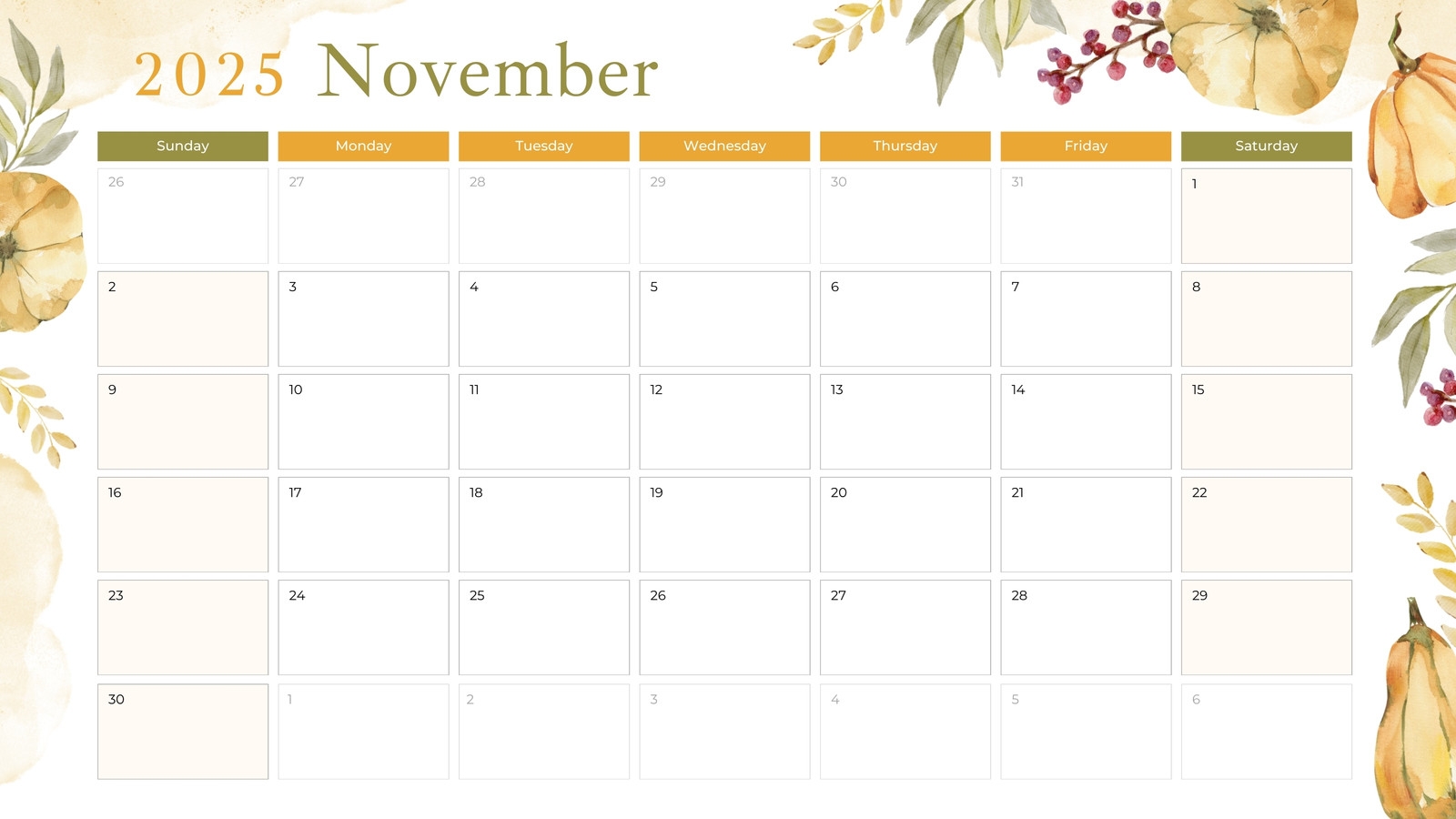 November Printable Calendar Pdf