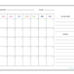 FREE Blank Undated Monthly Calendar Printable Template Love Our Real Life